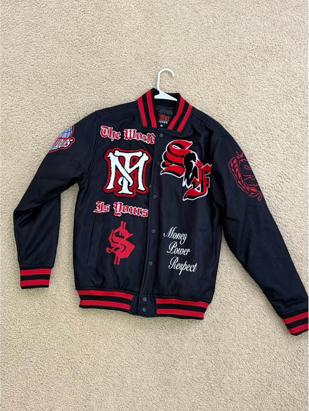 Scarface X Reason Collab Patched  Varsity Jacket Size Medium Review Pics